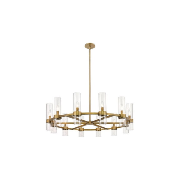 4008-12RB-Z-Lite-Datus - 12 Light Chandelier In Restoration Style-13 Inches Tall and 43.5 Inches Wide-Rubbed Brass Finish