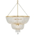 thumbnail image 1 of 12 Light Chandelier in Classic Style 32 inches Wide By 46 inches High-Antique Gold Finish Bailey Street Home 49-Bel-4173473, 1 of 1