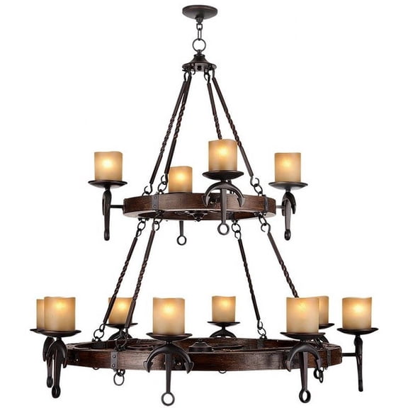 12 Light Chandelier in Mediterranean Style 47.5 inches Wide By 40.5 inches High Bailey Street Home 218-Bel-1260962
