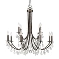 thumbnail image 1 of 12 Light Chandelier in Timeless Style 32 inches Wide By 30.75 inches High-Hand Cut Crystal Type-Vibrant Bronze Finish Bailey Street Home, 1 of 1