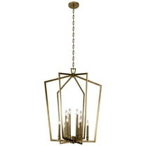 43496NBR-Kichler Lighting-Abbotswell - 12 Light Foyer Chandelier - with Traditional inspirations - 39.25 inches tall by 30 inches wide-Natural Brass