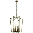 thumbnail image 1 of 12 Light Foyer Chandelier with Traditional Inspirations 39.25 inches Tall By 30 inches Wide-Natural Brass Finish Bailey Street Home 147-Bel-3329970, 1 of 7