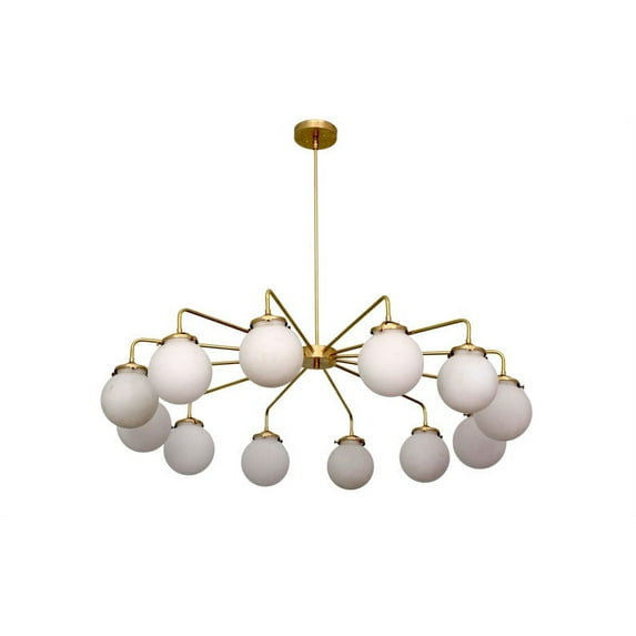 12 Light Globe Mid Century Brass Sputnik chandelier light Fixture