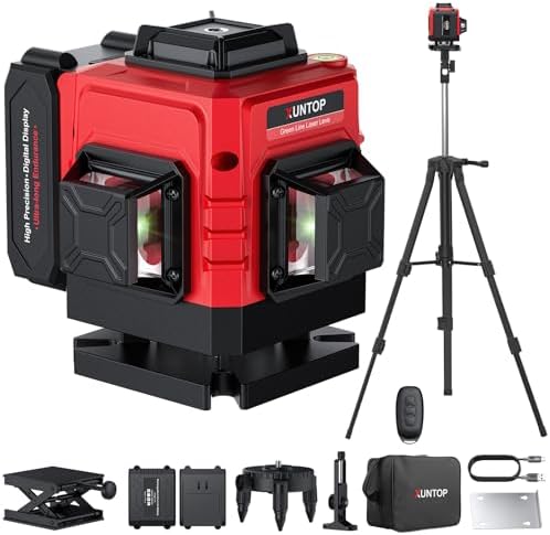 12 Line Laser Level 30M/98Ft Self Leveling Laser Level with Remote ...