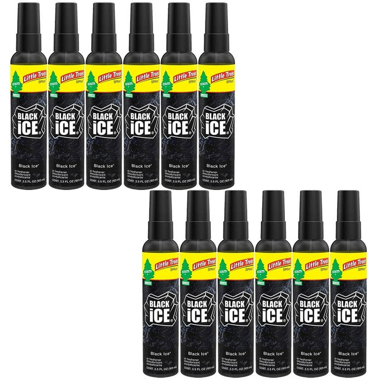 NEW Little Trees Spray Car Air Freshener 2-PACK 3.5 OZ (Black Ice)
