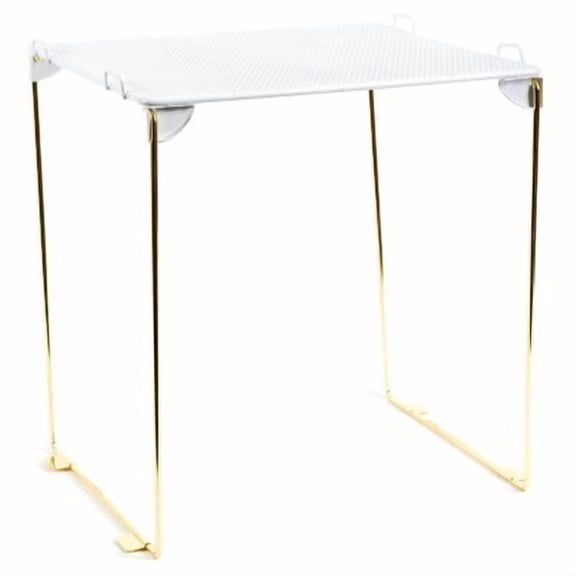 12" Locker Mesh Shelf Chic White and Gold