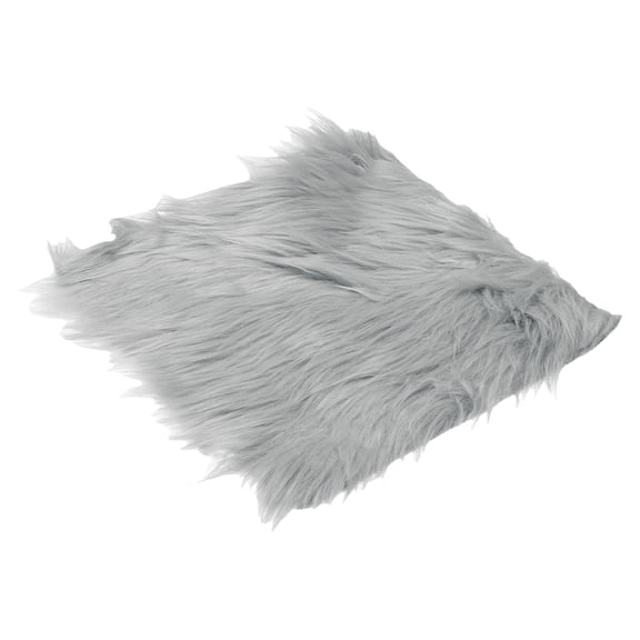 12" Locker Rug, Small Area Rug Mini Faux Fur Rugs Small Locker Carpet Soft Fluffy Tiny Photography Props Square for Nail Photo Tabletop Background Picture Decoration, Gray