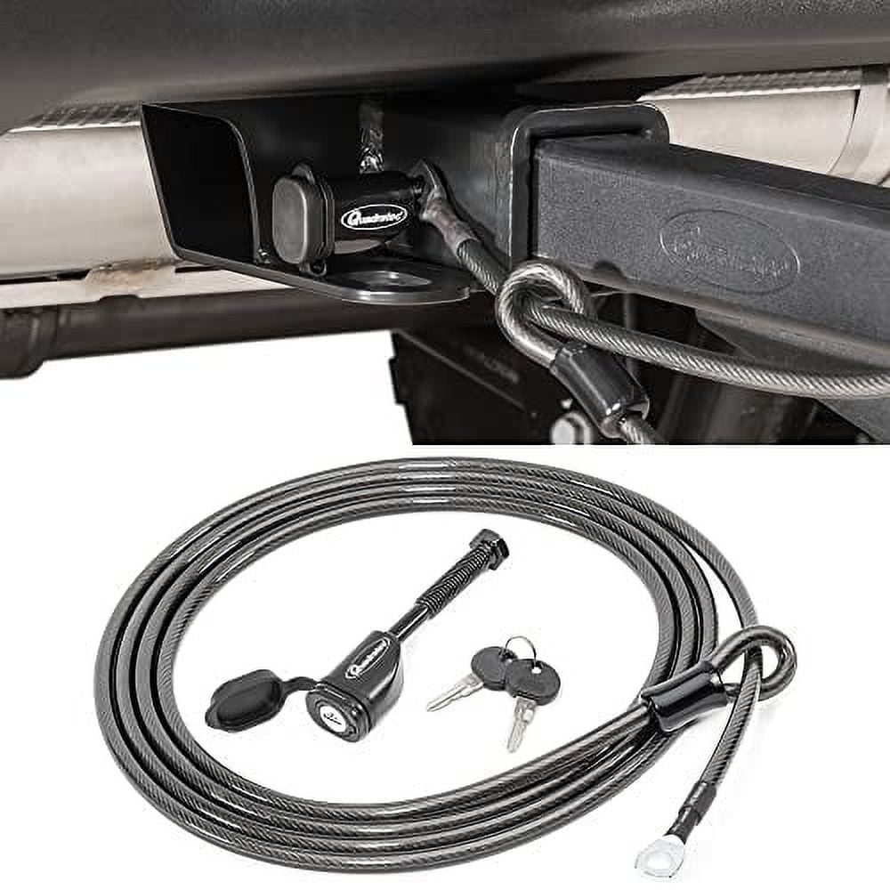 12' Locking Bike Cable with Threaded Hitch Pin Lock Lock Set for
