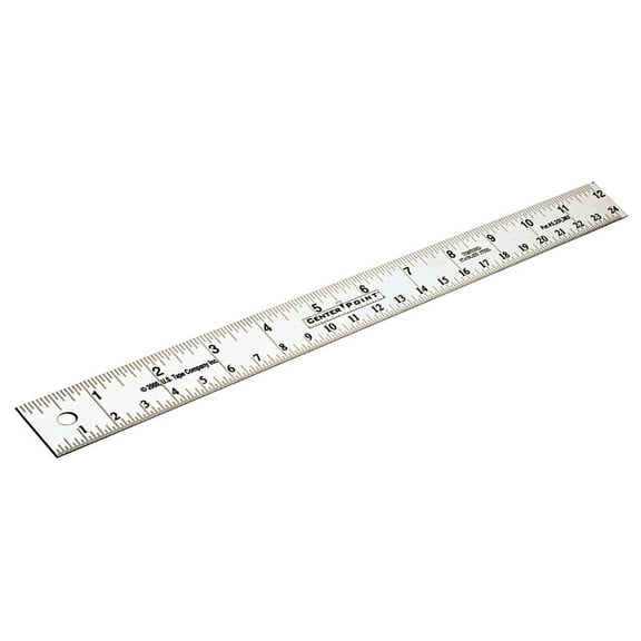 Us Tape-50001U 12 In. stainless steel ruler with patented CenterPoint scale