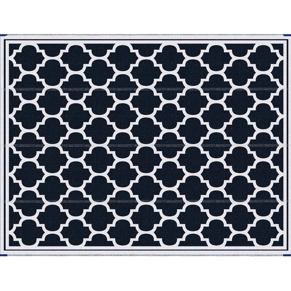 12' Long Outdoor Carpet - Reversible and Portable - Used in Camping or Deck - Quick Drying