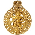 thumbnail image 1 of 12" Lord Hanuman Carrying Lotus Flower and Krishna on the Top | Wall Hanging Brass Statue, 1 of 1