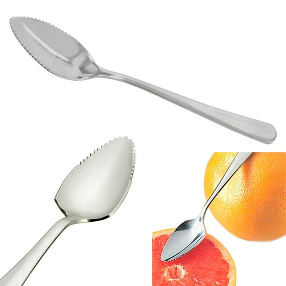 12 Lot Grapefruit Long Spoon Thick Stainless Steel Serrated Edge Citrus Fruits
