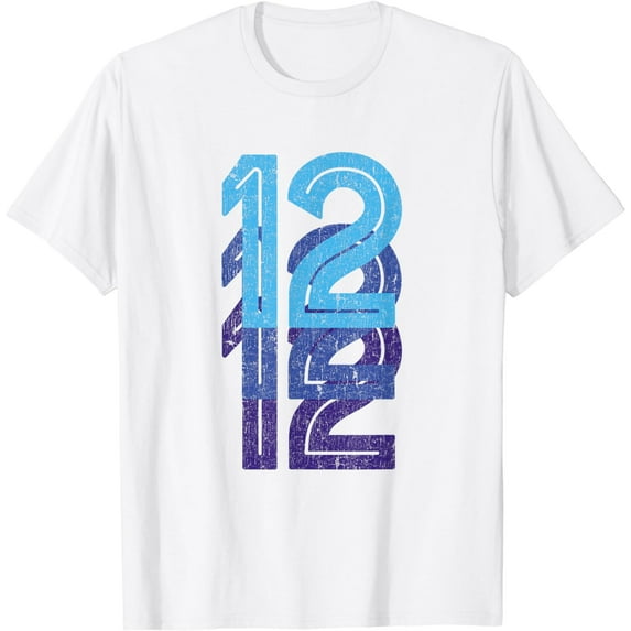 12 Lucky Number 12th Year Birthday Age Sports Team T-Shirt