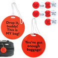 thumbnail image 1 of 12 Luggage Tags Set Suitcase Label Name Address ID Card Bag Baggage Fun Travel, 1 of 6