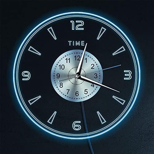 12'' Luminous Wall Clock with 7 Luminous Modes, Modern LED Lighted Wall ...