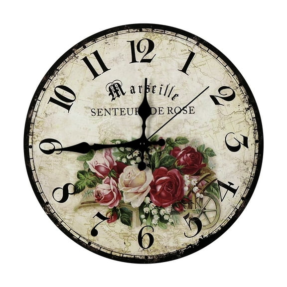 12”MDF Wall Clock - Rose