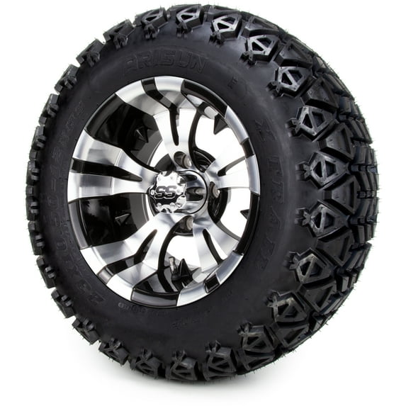 12" MODZ® Tempest Golf Cart Wheels and All Terrain Tires + Lift Kit Combo