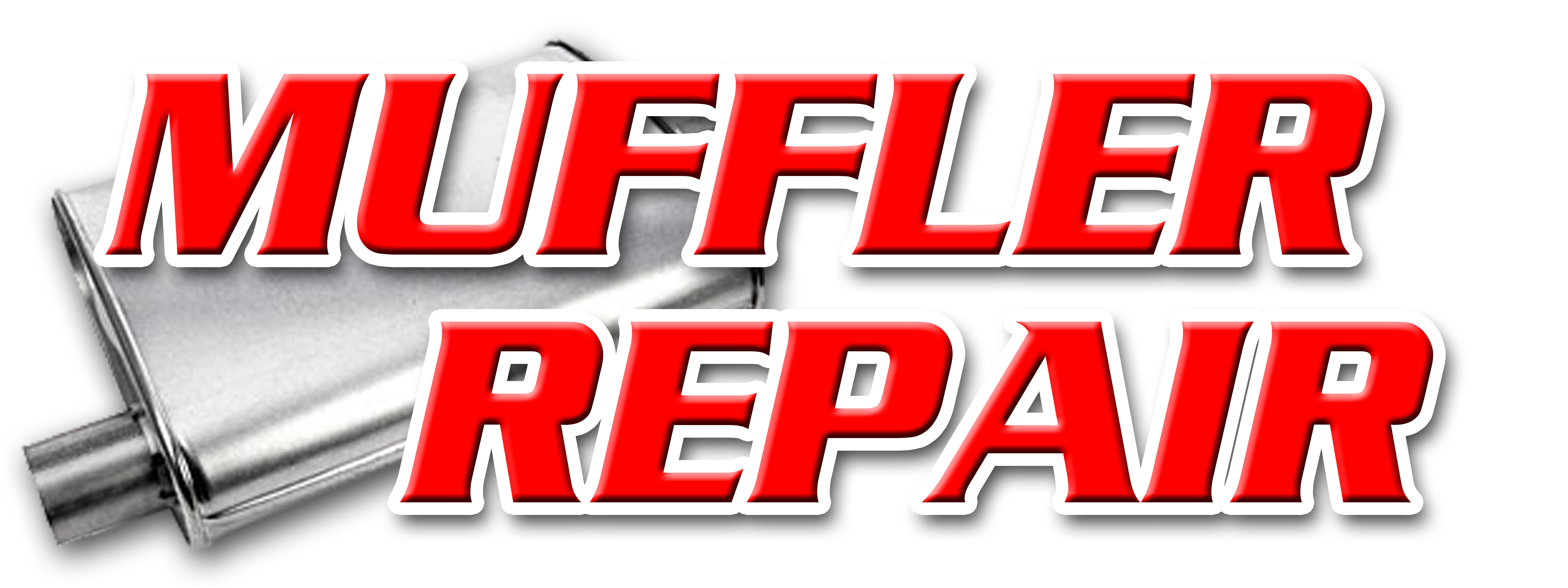 12" MUFFLER REPAIR DECAL sticker brake shop auto repair oil changes