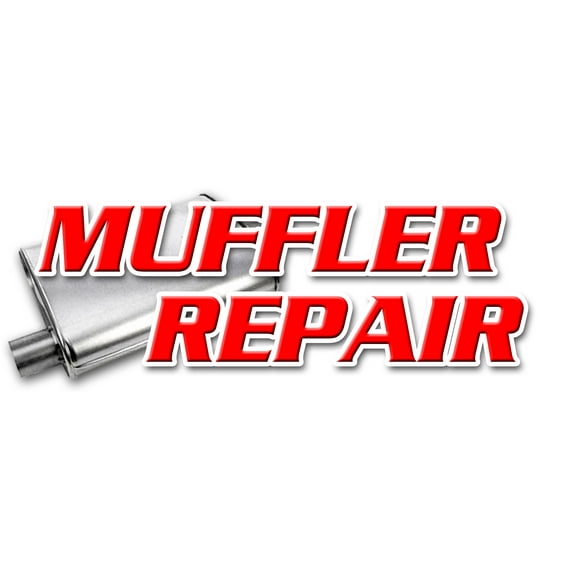 12" MUFFLER REPAIR DECAL sticker brake shop auto repair oil changes repair
