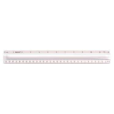 12" Magnifying Ruler, Standard/metric, Plastic, Clear | Bundle of 5