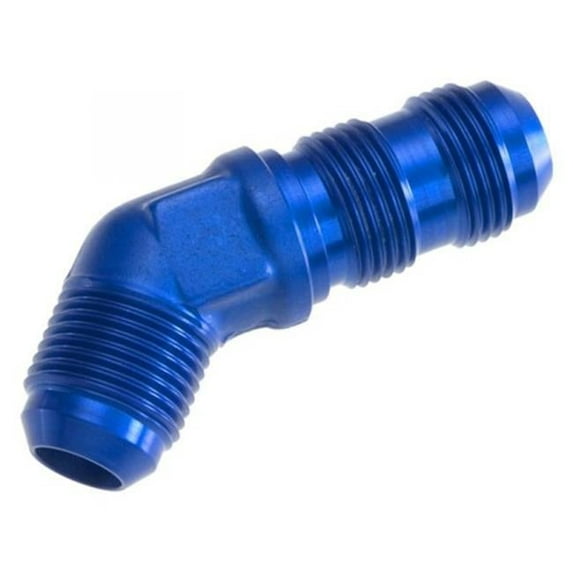 12 Male AN & JIC Bulkhead Adapters 45 deg - Blue