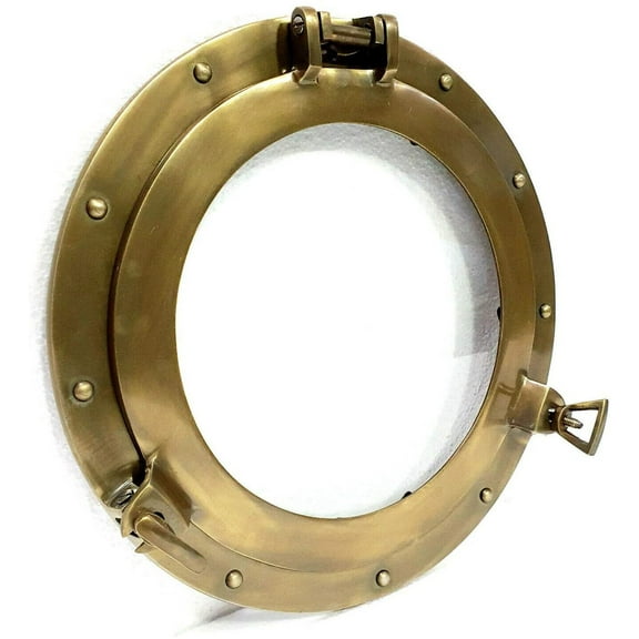 12" Maritime Antique Porthole Round Window Glass Nautical Boat Ship Porthole Decor