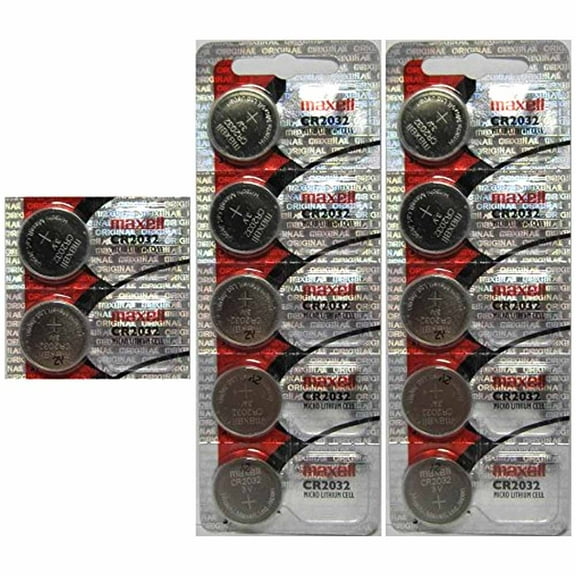12 Maxell CR2032 Lithium Cell Batteries, New Hologram Package