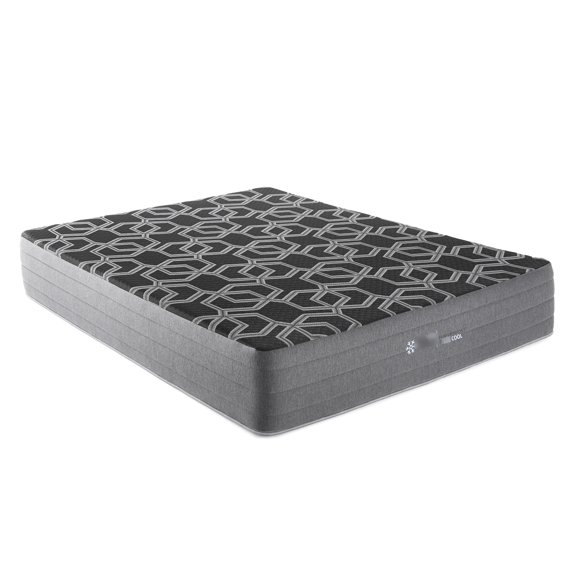 12" Medium Mattress - Queen With Ice Cover And Enhanced Relief Copper Gel Graphite Cooler Sleeping Experience Silver Infusion