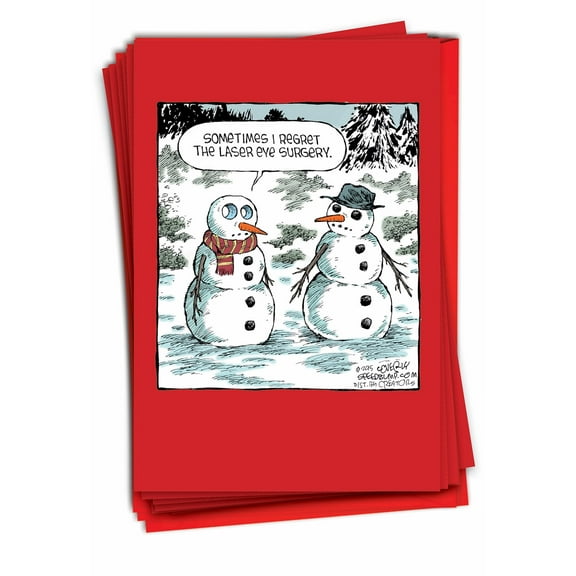 12 Merry Christmas Cards Pack (1 Design, 12 Cards) - Laser Eye Surgery