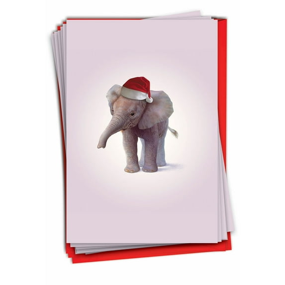 12 Merry Christmas Cards Pack (1 Design, 12 Cards) - Zoo Babies B6726DXSG