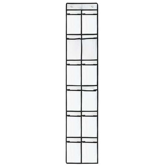 12 Mesh Pockets Over The Door Shoe Organizer Hanging Narrow Closet Door Shoe Rack For Pantry Storage Holder White