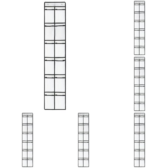 12 Mesh Pockets Over The Door Shoe Organizer Hanging Narrow Closet Door Shoe Rack For Pantry Storage Holder White