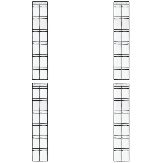 12 Mesh Pockets Over The Door Shoe Organizer Hanging Narrow Closet Door Shoe Rack For Pantry Storage Holder White
