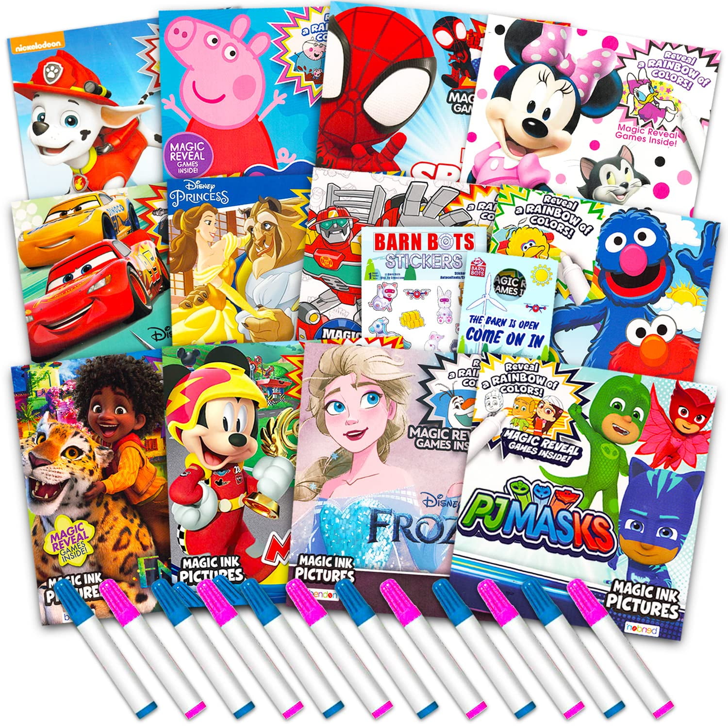 12-Pack Kids' Mess-Free Coloring Books with Stickers & Door Hanger ...