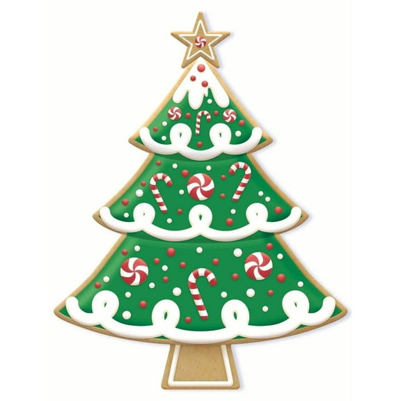 12" Metal Embossed Hanger: Peppermint Cookie Tree