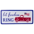 thumbnail image 1 of 12" Metal Patriotic "Let Freedom RING" Sign with a Flag Wall Decor, 1 of 6