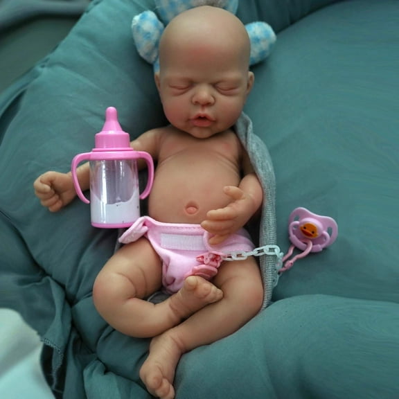 12" Micro Preemie Full Body Silicone Baby Doll Girl Carina Lifelike Reborn Doll Surprice Children Anti-Stress-X1