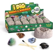 Piano Potato Gemstone Dig Kit for Kids Ages 6-12 12 Rocks & Minerals Dig Kit,Dig Up 12 Gems, Stones & Crystals + 12 Tools & Guides, Digging Toys, Rock Collection, Gift for Girls and Boys