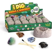 Piano Potato Gemstone Dig Kit for Kids Ages 6-12 12 Rocks & Minerals Dig Kit,Dig Up 12 Gems, Stones & Crystals + 12 Tools & Guides, Digging Toys, Rock Collection, Gift for Girls and Boys