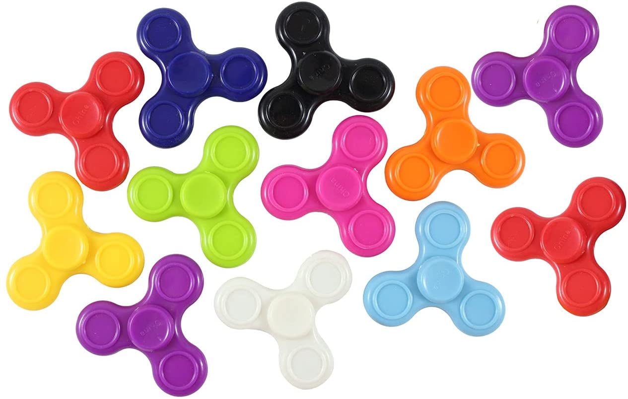 12 Mini Fidget Spinners - Fidget Toy - Sensory Stress Toy - Tiny