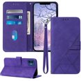 thumbnail image 1 of 12 Mini Phone Case,for iPhone 12 Mini Wallet Case,[Kickstand][Wrist Strap][Card Holder Slots] TPU Interior Protective for iPhone 12 Mini Case,PU Leather Folio Flip Cover for iPhone 12 Mini (Purple), 1 of 14