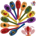 thumbnail image 1 of JOYIN 12 Mini Wooden Fiesta Maracas 6 Designs Noisemaker for Mexican Fiesta, Cinco De Mayo Party Favors, Musical Fun, Birthday Parties, Luau Party, Carnivals, Taco Tuesday Event, Educational Toys, 1 of 7