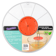 Dependable Industries 12-Inch Silicone Splatter Guard, BPA-Free, Fits Mixers, Dishwasher Safe, Red