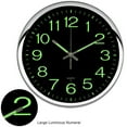 12'' Battery Operated Luminous Quartz Wall Clock for Bedrooms and