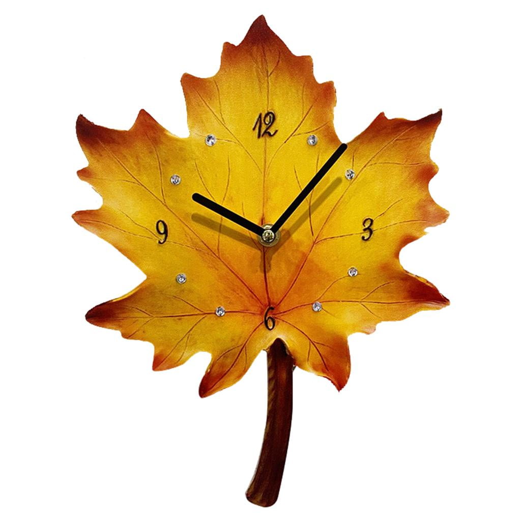 12"""" Modern Unique Leaves Wall Clock Bar Home Bathroom Living Room