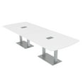 thumbnail image 1 of 12' Modular Arc Rectangle Conference Table w/Electric And Square Bases, 1 of 7