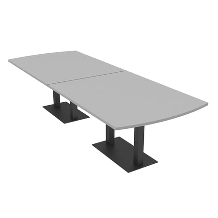 12' Modular Arc Rectangle Conference Table w/Electric And Square Bases