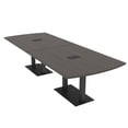 thumbnail image 1 of 12' Modular Arc Rectangle Conference Table w/Electric And Square Bases, 1 of 7