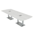 thumbnail image 1 of 12' Modular Arc Rectangle Conference Table w/Electric And Square Bases, 1 of 7