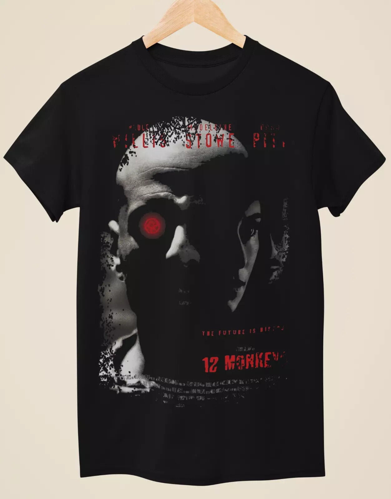 12 Monkeys Movie Poster Inspired Unisex Black TShirt